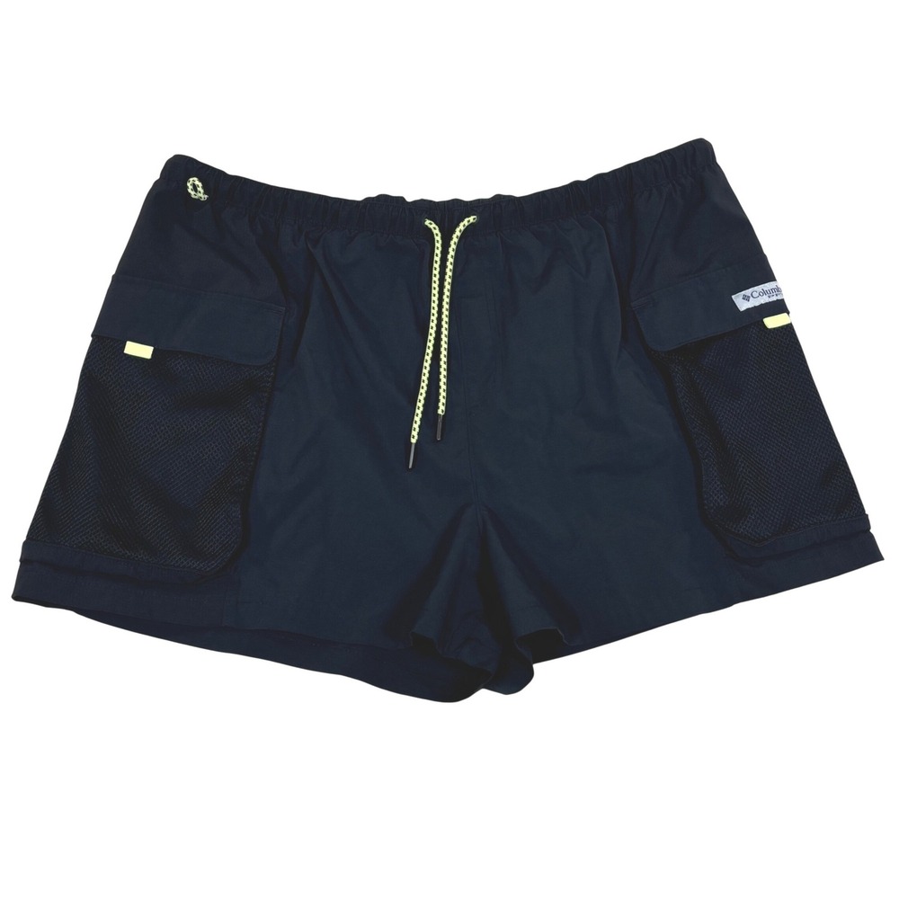 Columbia PFG Womens XL 3L Black Mesh Cargo Pocket Fishing Outdoor Shorts